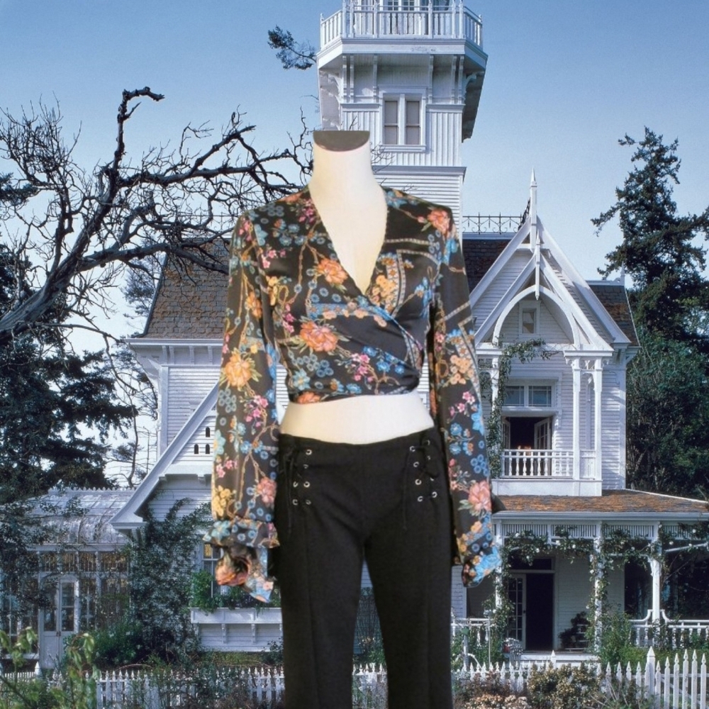 Vintage 90s Wrap Blouse